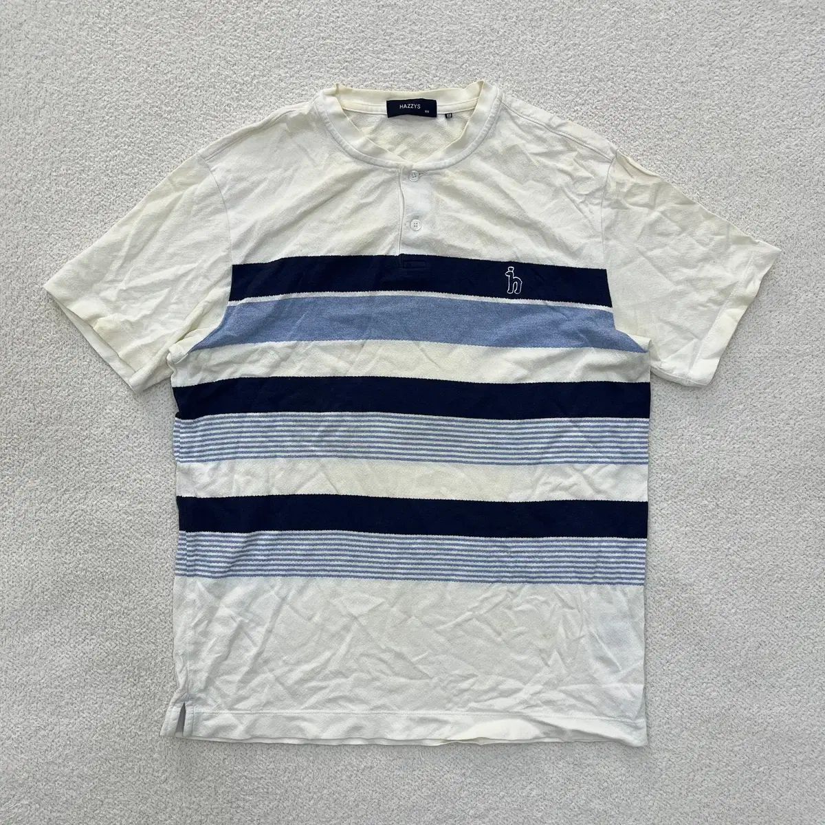 100 ヘジス ヘンリーネック 半袖 Tシャツ 0303M