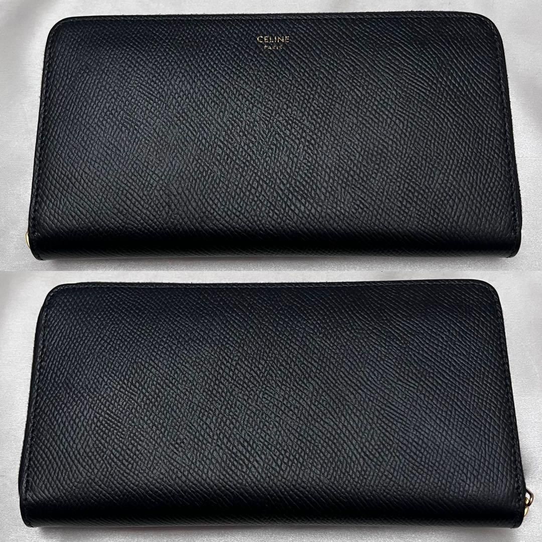 ◇極美品◇セリーヌ ラージジップウォレット トリオンフ×ゴールド金具