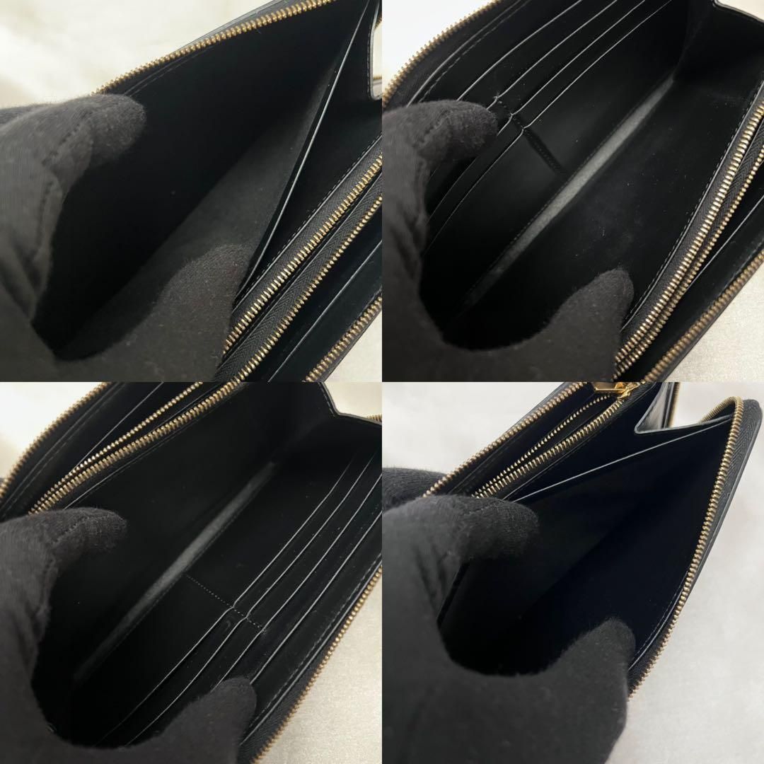 ◇極美品◇セリーヌ ラージジップウォレット トリオンフ×ゴールド金具 