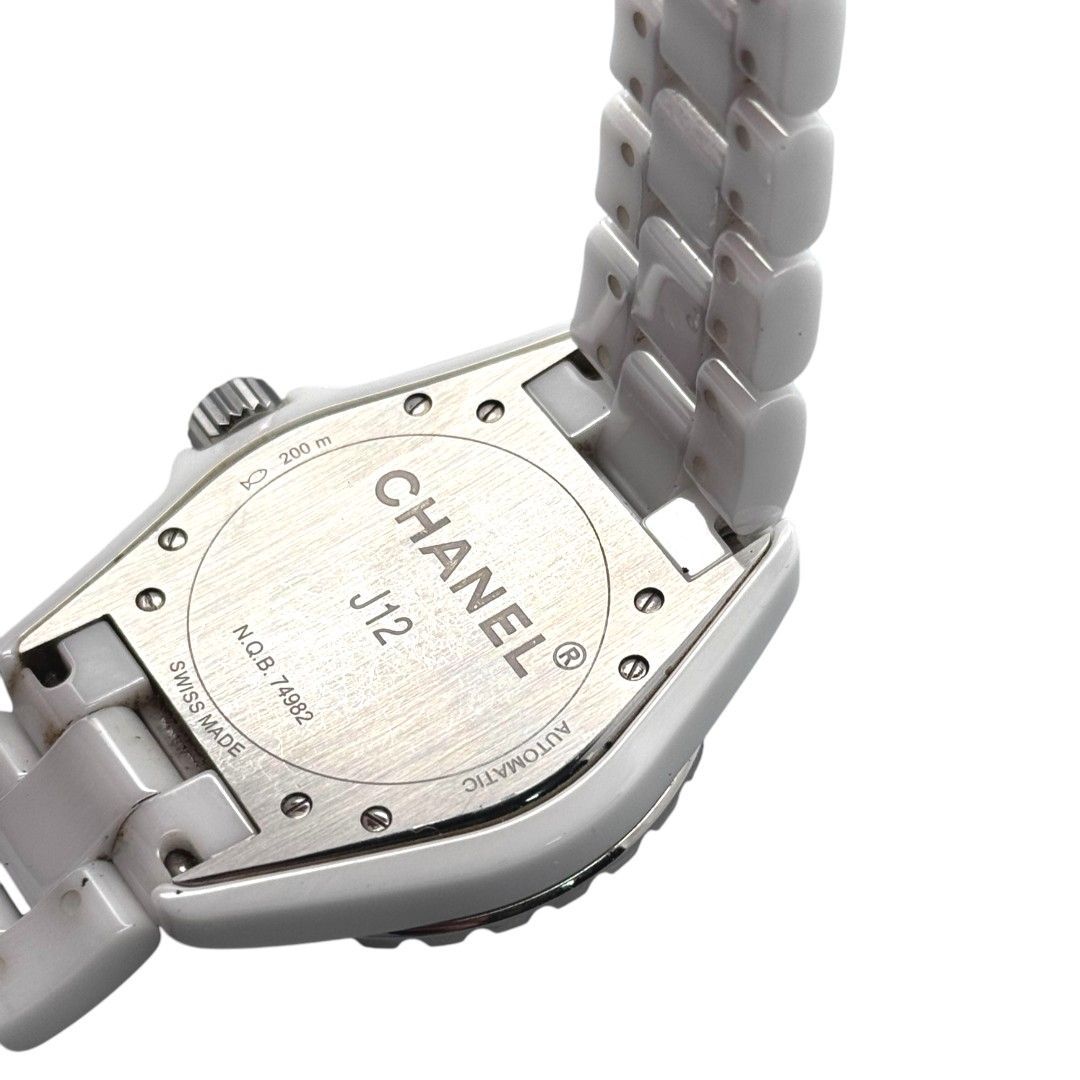 超美品 シャネル CHANEL 腕時計 J12 H0970 ホワイト セラミック J12 