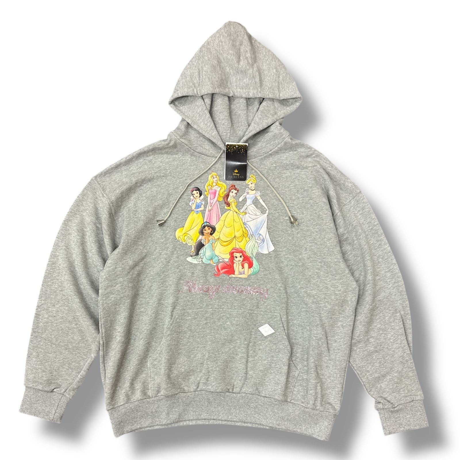 参考上代43780円 未使用 el conductorH 23AW Disney STONE DECORATED HOODED SWEATER  ストーンデコレーションフーディー スウェットパーカー コンダクター PD23ME03 グレー 2 （88893A） 参考上代43780円 未使用 el conductorH 23AW Disney STONE DECORATED