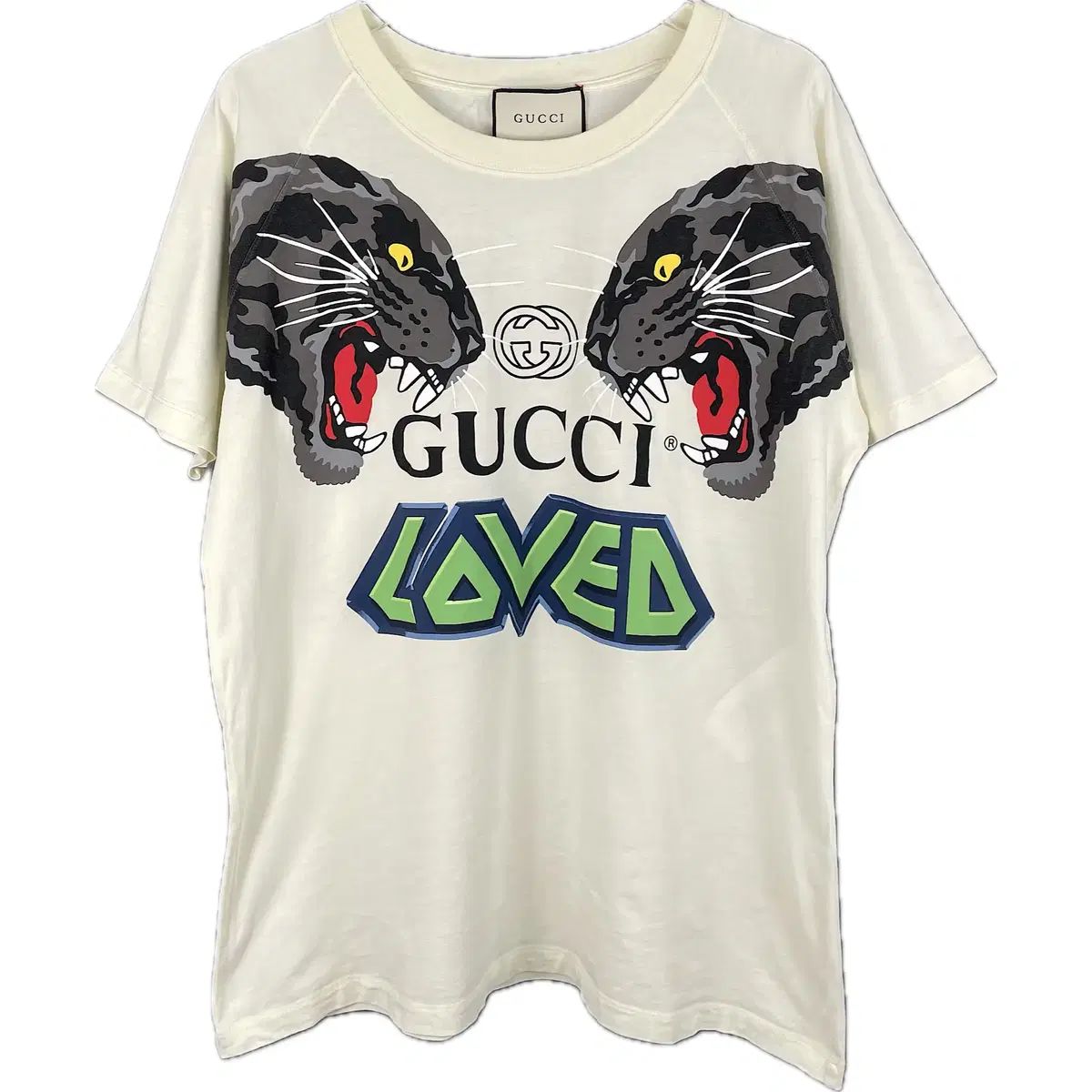 S GUCCI グッチ LOVED タイガー 半袖 Tシャツ オーバーサイズ