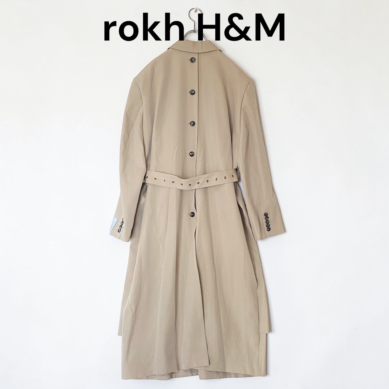 美品 rokh H&M ウールブレンド ダブルレイヤードコート ベージュ 美品 rokh H&M ウールブレンド ダブルレイヤードコート ベージュ
