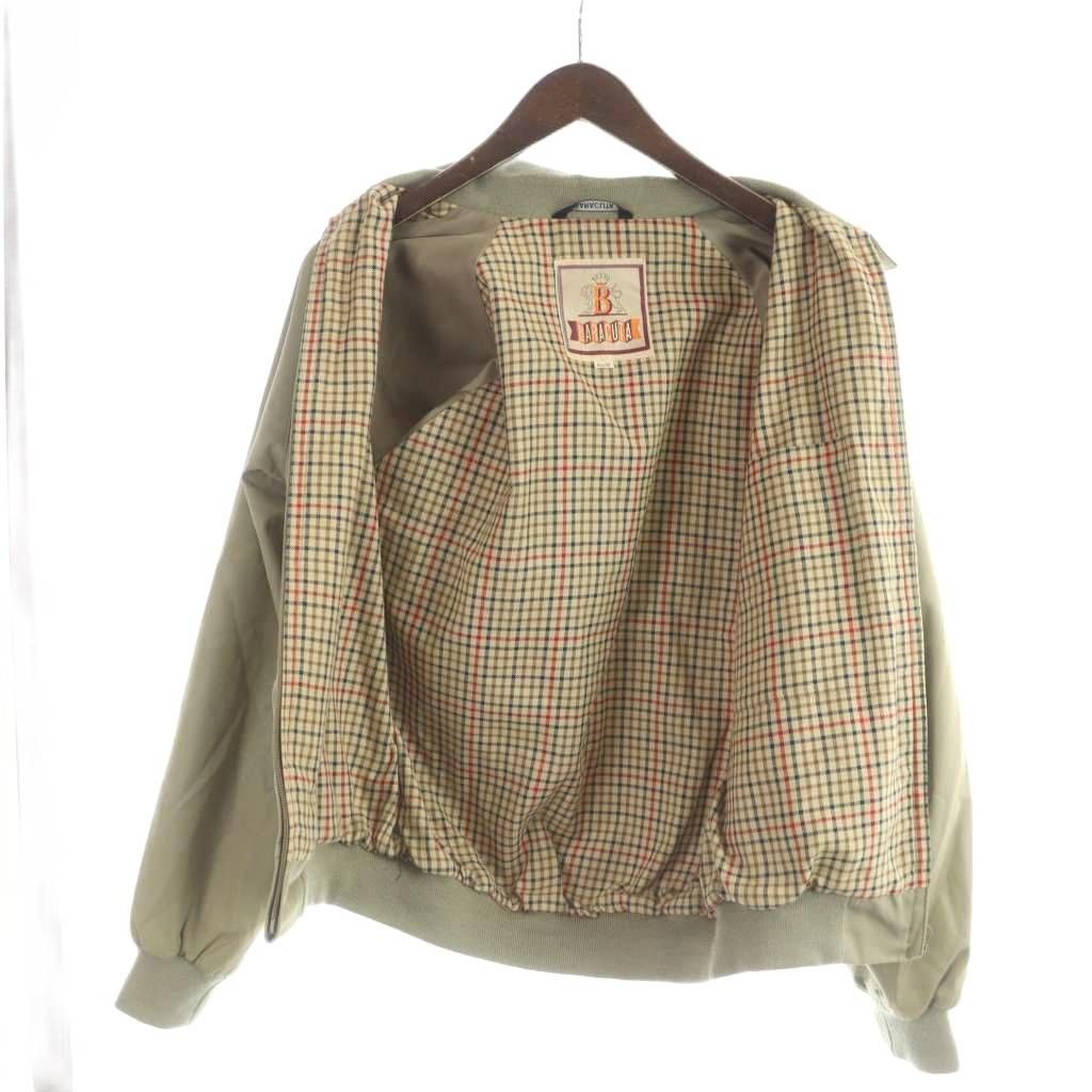 BARACUTA ハリントン ジャケット 長袖 ジップアップ 裏地チェック柄 ジャケット/アウター BARACUTA ハリントン ジャケット 長袖 ジップ