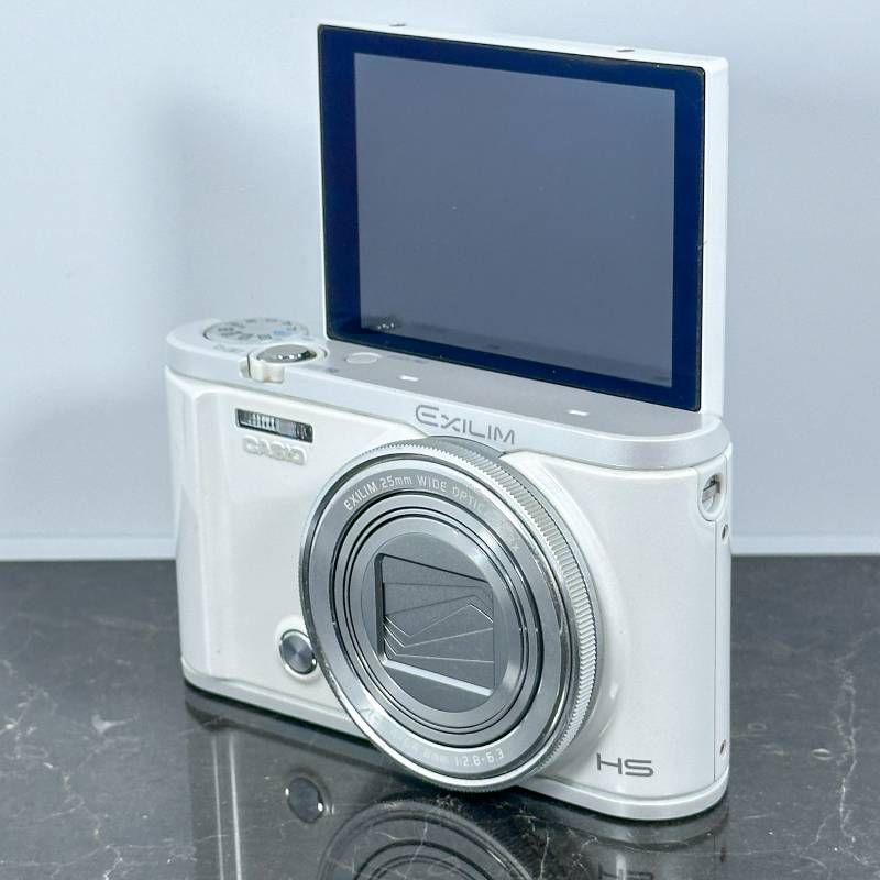 純正レザーケース付き】CASIO EXILIM EX-ZR3100 ホワイト コンパクト