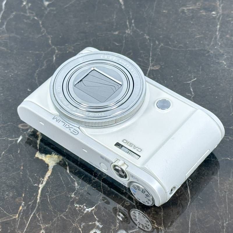 純正レザーケース付き】CASIO EXILIM EX-ZR3100 ホワイト コンパクト