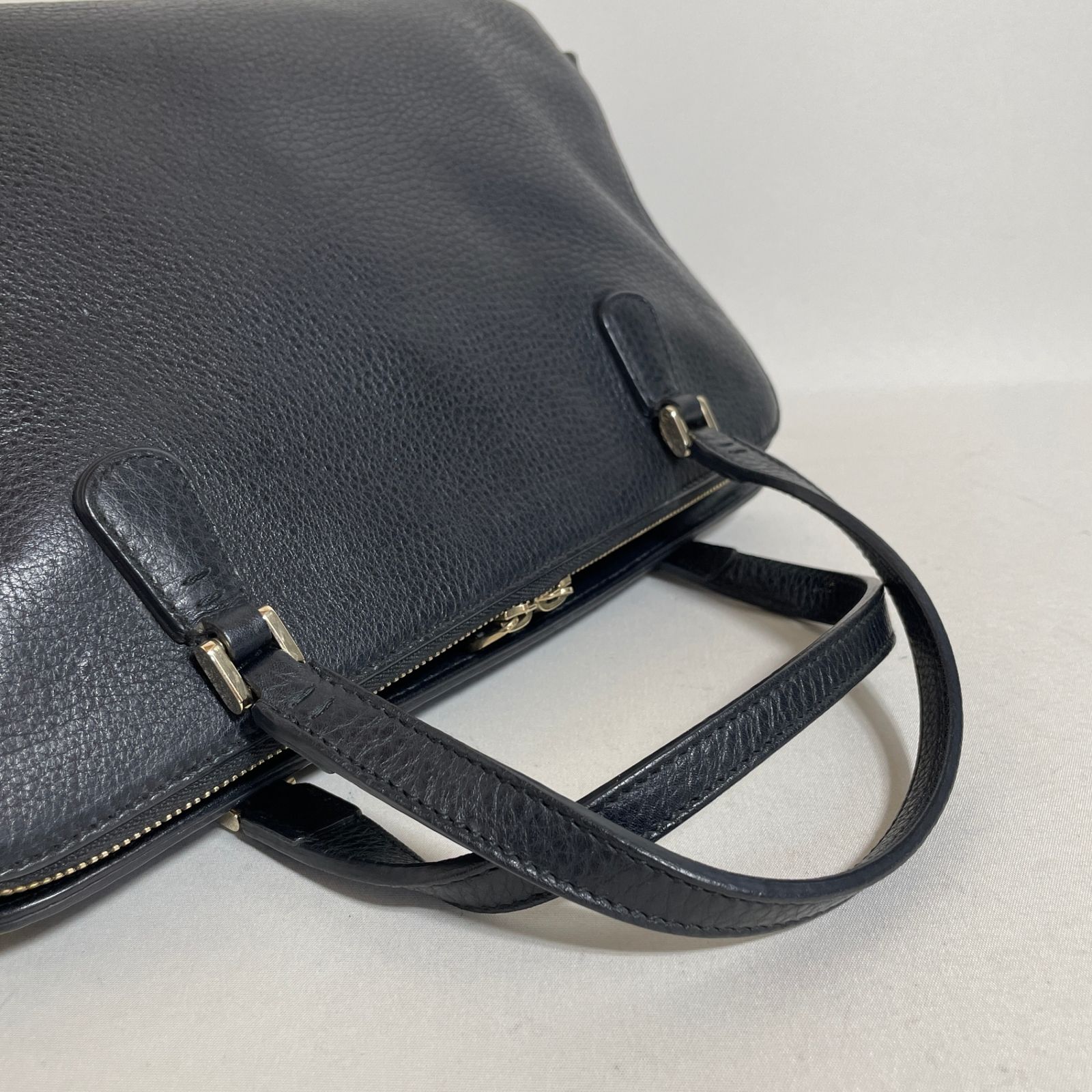 2602-273｜美品｜グッチ ハンドバッグ レザー ブラック - メルカリ
