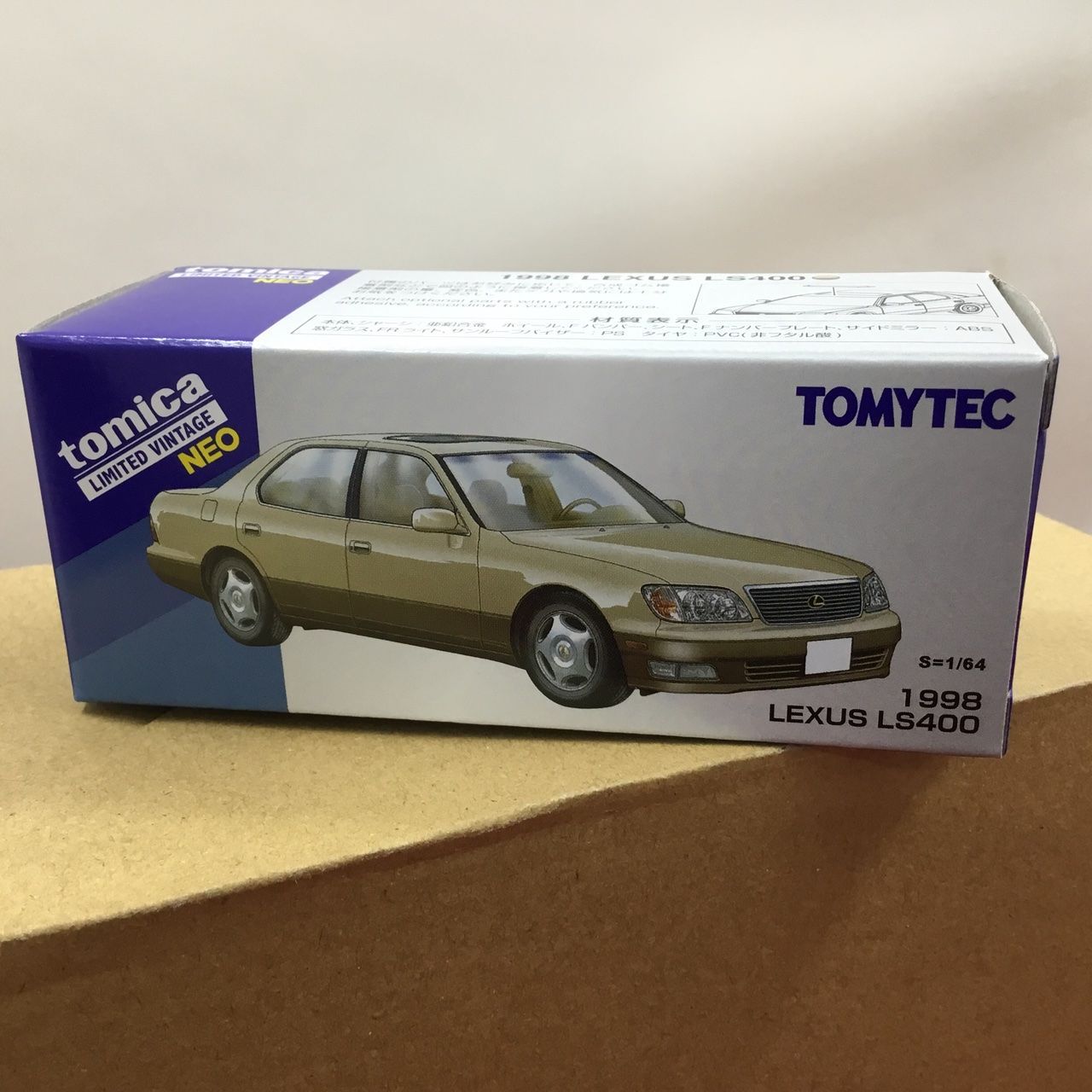 トミカリミテッドヴィンテージネオ LEXUS LS400 1998 ゴールド Tomica Limited Vintage NEO LV-N 1998 LEXUS LS400 Gold + White 1/64