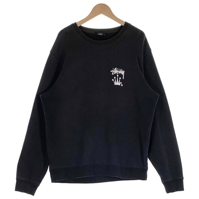 STUSSY◇スウェット/L/コットン/BLK/Z3000SAS19 【公式通販】