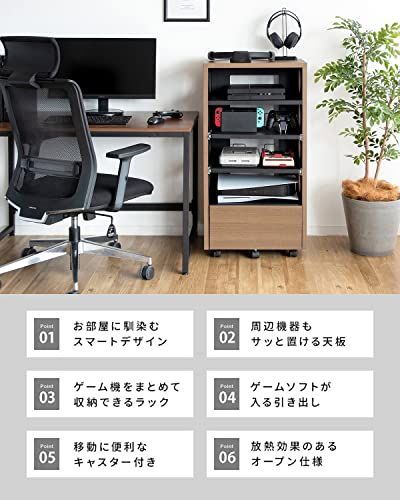 新品 宮武製作所 ゲームラック REGABO(レガボ) PS5対応 幅49×奥38×高さ