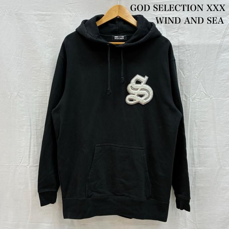 美品 WIND AND SEA × GOD SELECTION XXX パーカー ウィンダンシー ゴッドセレクション XXX パーカー 定番