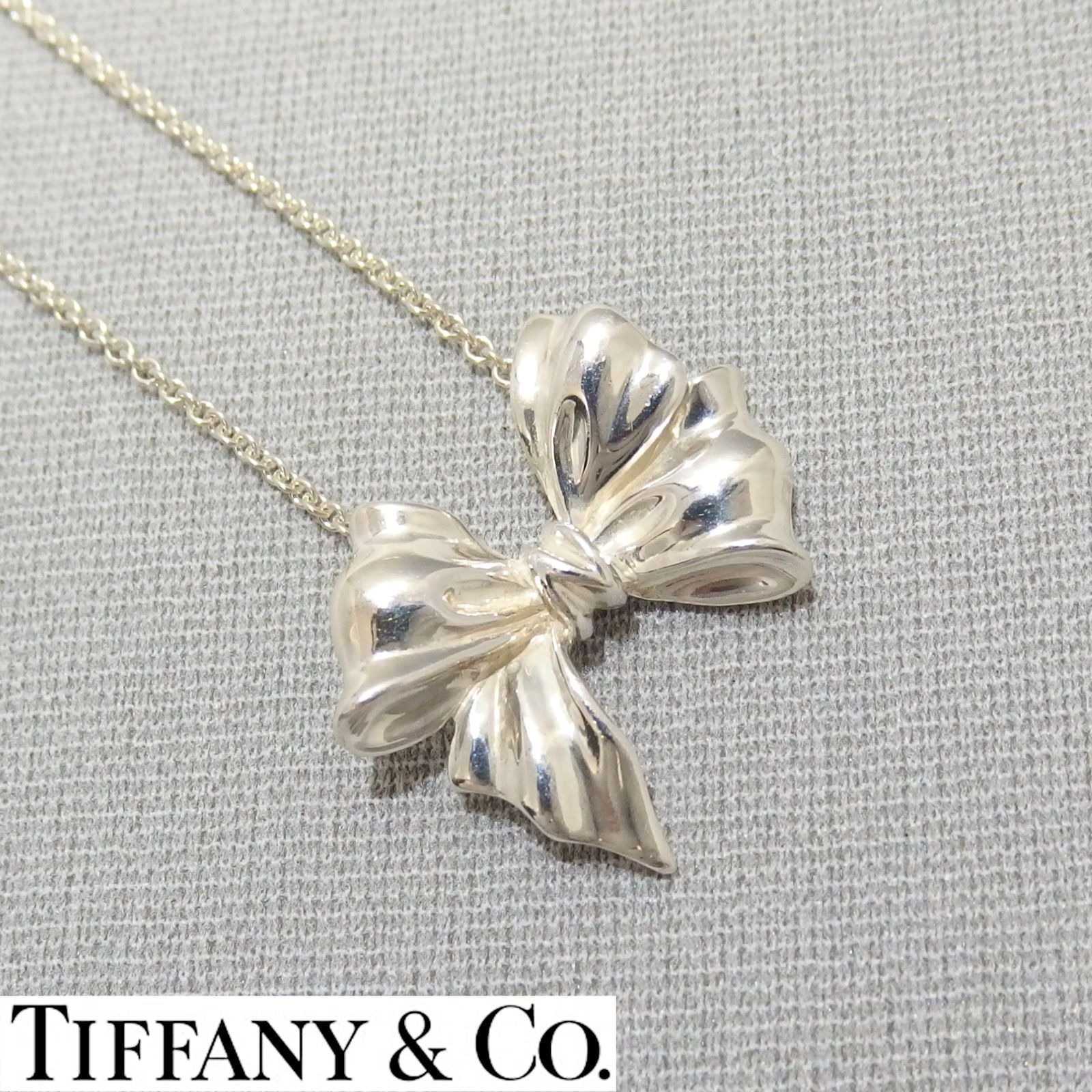 美品☆TIFFANY&Co メキシコ リボン ネックレス SV925 シルバー 約8.8g 美品☆TIFFANY&Co メキシコ リボン ネックレス SV925 シルバー 約8.8g