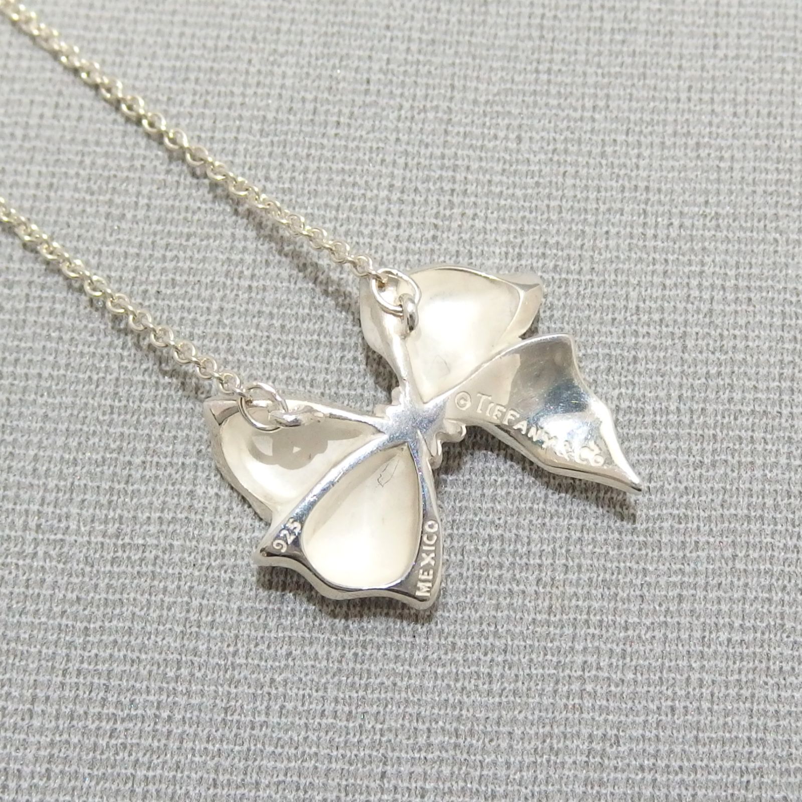 美品☆TIFFANY&Co メキシコ リボン ネックレス SV925 シルバー 約8.8g