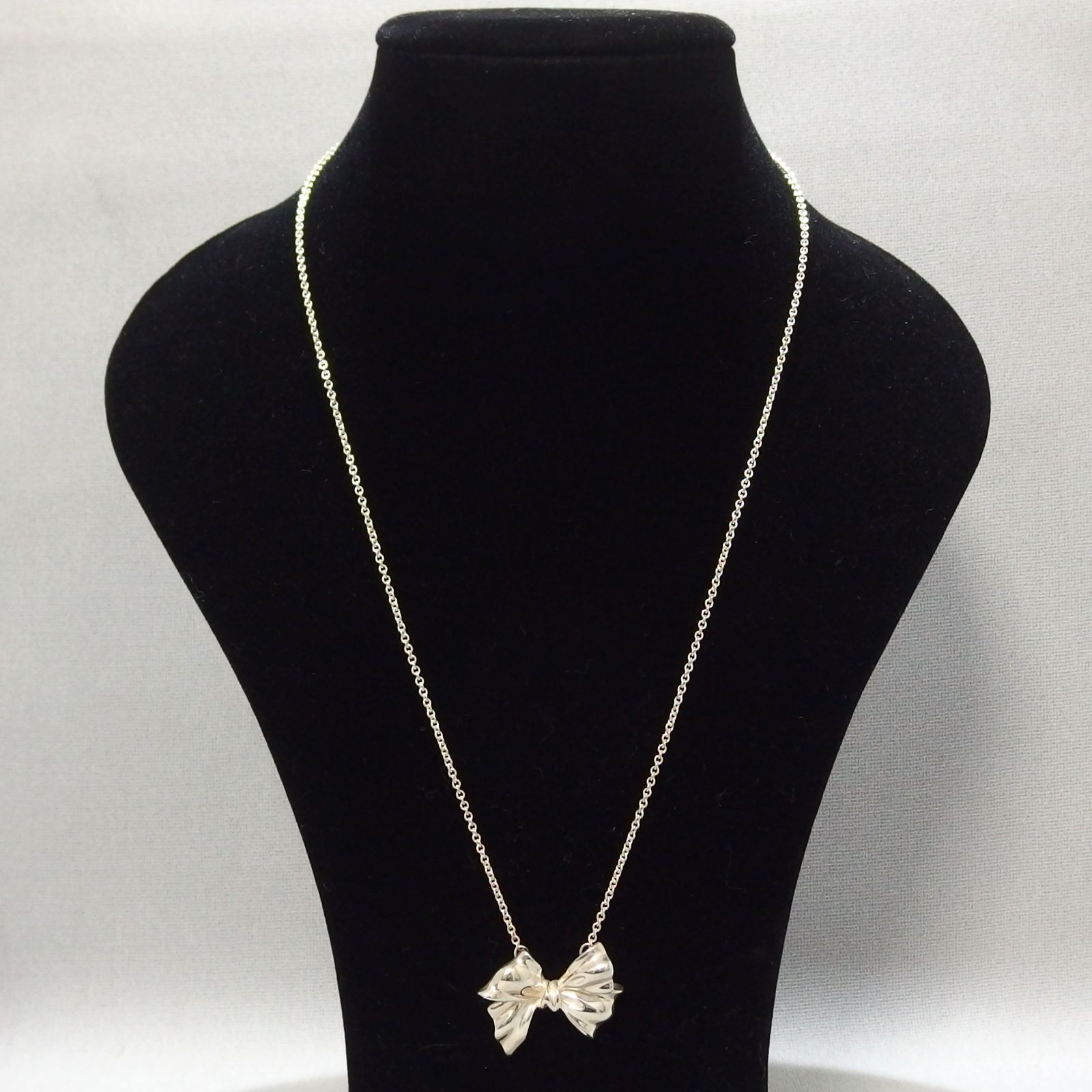 美品☆TIFFANY&Co メキシコ リボン ネックレス SV925 シルバー 約8.8g