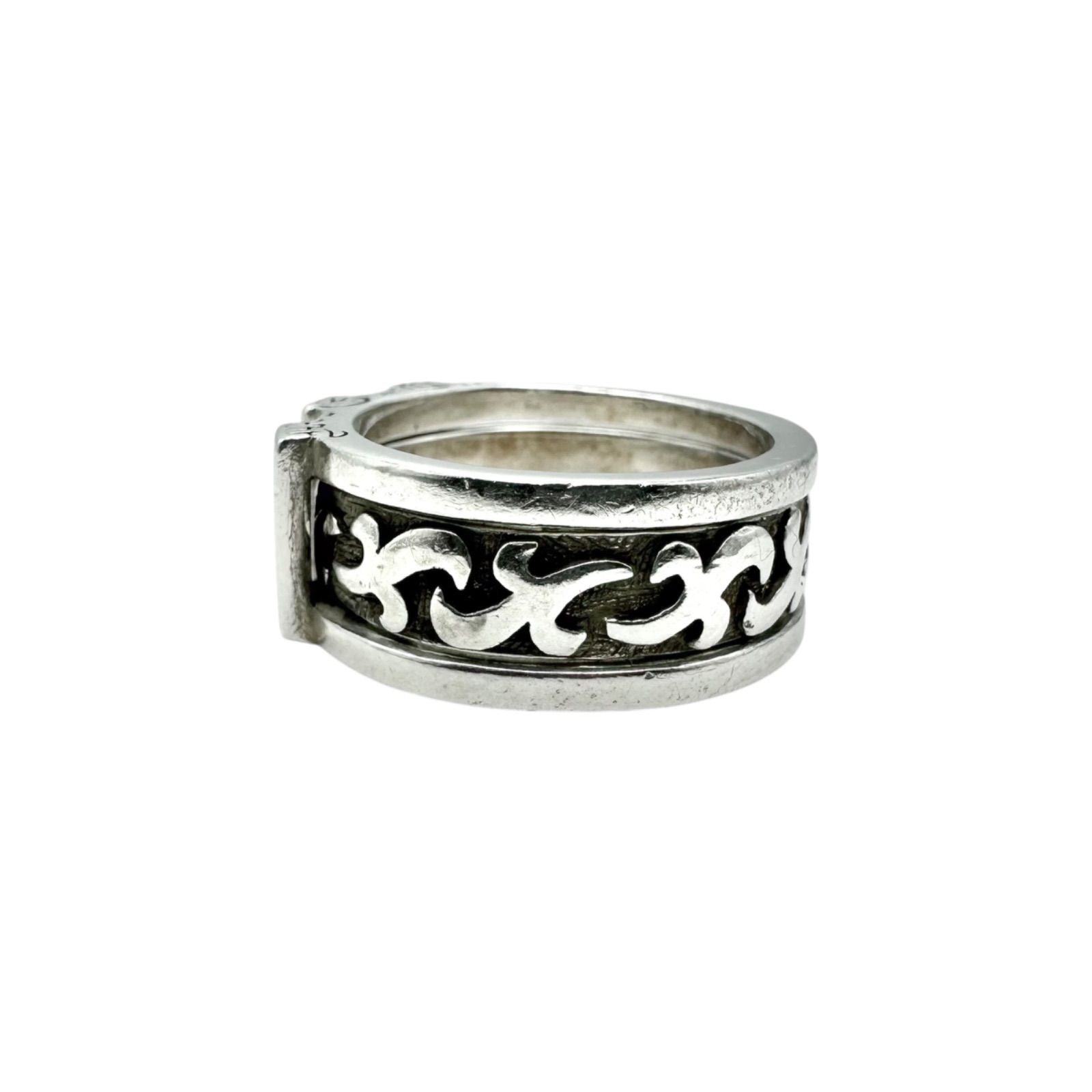 レイヤードスタイル】ダブル Silver 925 刻印 00s Vintage Design Ring 