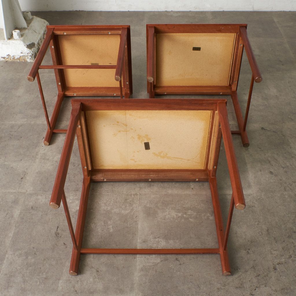 【発送の場合は即購入不可】 デンマーク製 TOFTEN mobelfabrikken 60's ネストテーブル タイルトップ チーク 北欧 ヴィンテージ ビンテージ サイドテーブル 92197 65836]デンマーク MOBELFABRIKKEN TOFTEN 60's タイルトップ ネスト