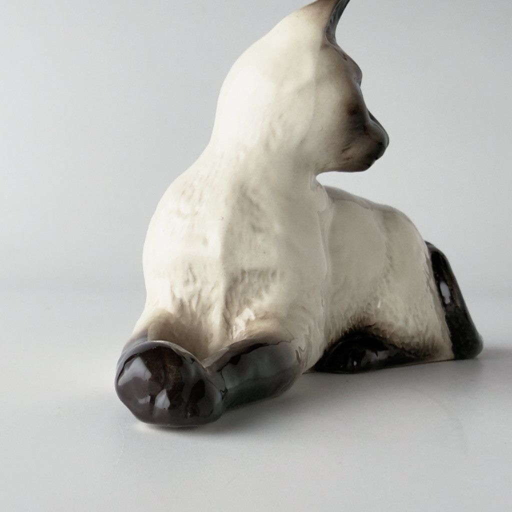 英国 Beswick 猫 オブジェ シャム猫 陶器 フィギュア 置物