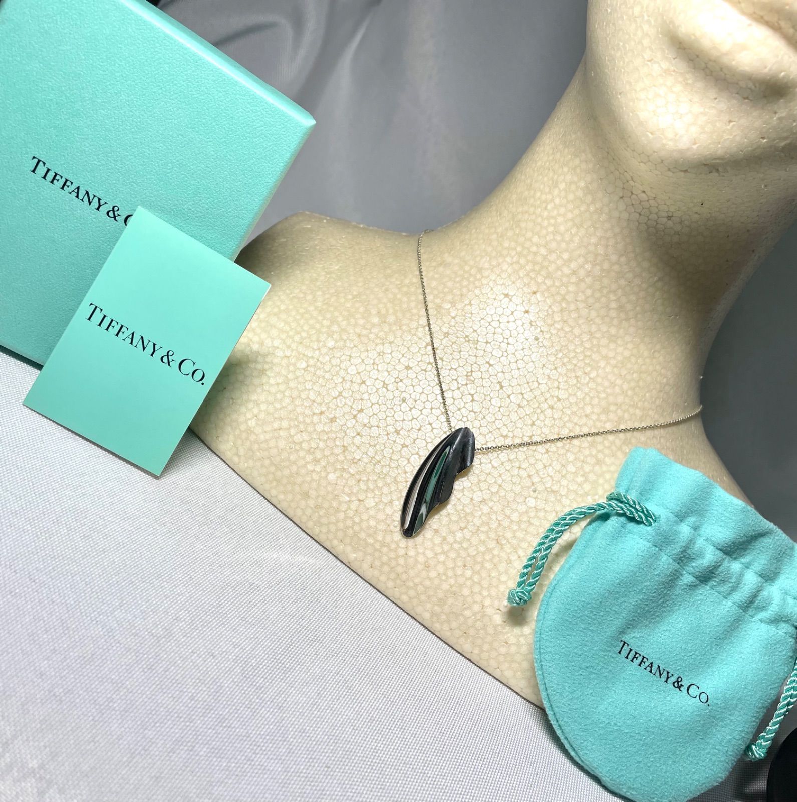 美品 希少 TIFFANYティファニー エルサペレッティ ハイタイド フェザー 