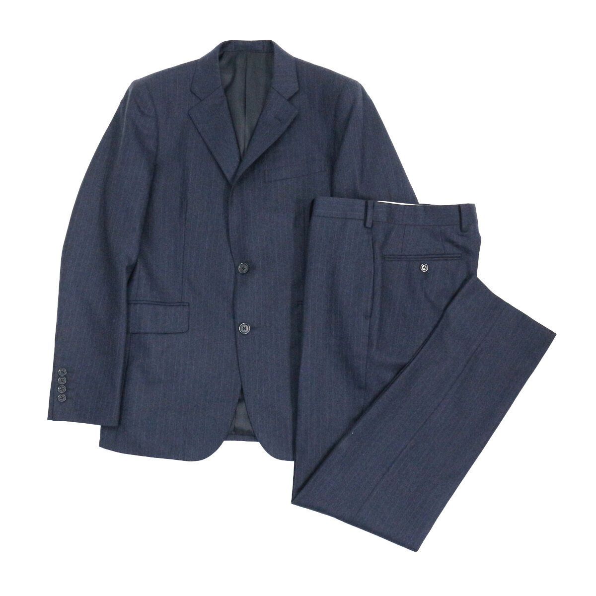 GIVERDYE ジバルディ JOHN FOSTER社生地 ストライプセットアップスーツ 