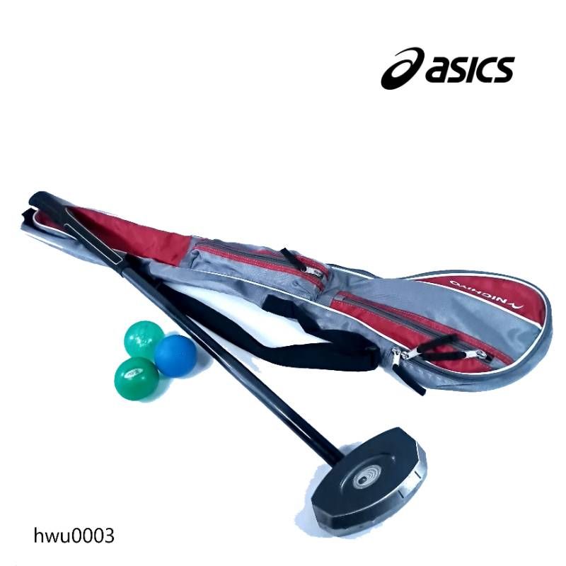 希少 アシックス グラウンドゴルフ クラブセット TRI-CLAW SOLE TS-104 右打ち用 84cm 3点セット ボール3個 ニチヨー製バッグ付 初心者 入門 定番 人気モデル 公認 公認マーク有 軽量 操作性抜群 メンテナンス済 hwu0003 7,154円