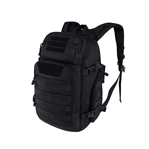 Brand New [FOCUHUNTER] Backpack, 40L Tactical Backpack, Waterproof, Shockproof, MOLLE Compatible, USB Charging Port, Rucksack, Mountaineering Rucksack, Survival Game, Hiking, Outdoor Rucksack (Black)