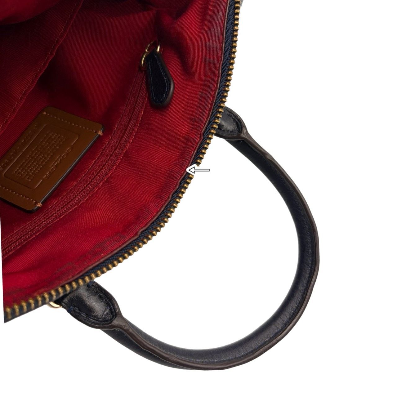 ⭐︎COACH　ミニボストン　シグネチャー　 キャンバス　ネイビー デニム 希少✤【COACH／コーチ】2way ショルダーバッグ／ハンドバッグ／ミニ
