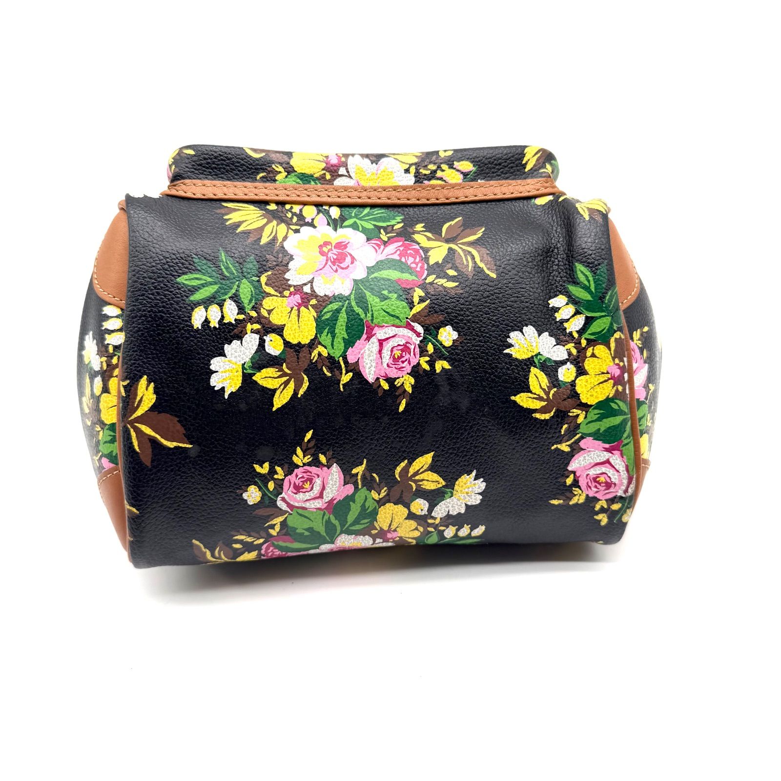 希少】KENZO ケンゾー ヴィンテージ ハンドバッグ 花柄 がま口 南京錠 