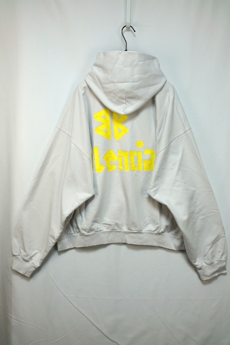 BALENCIAGA バレンシアガ Tape Type Ripped Pocket Hoodie テープ ロゴ