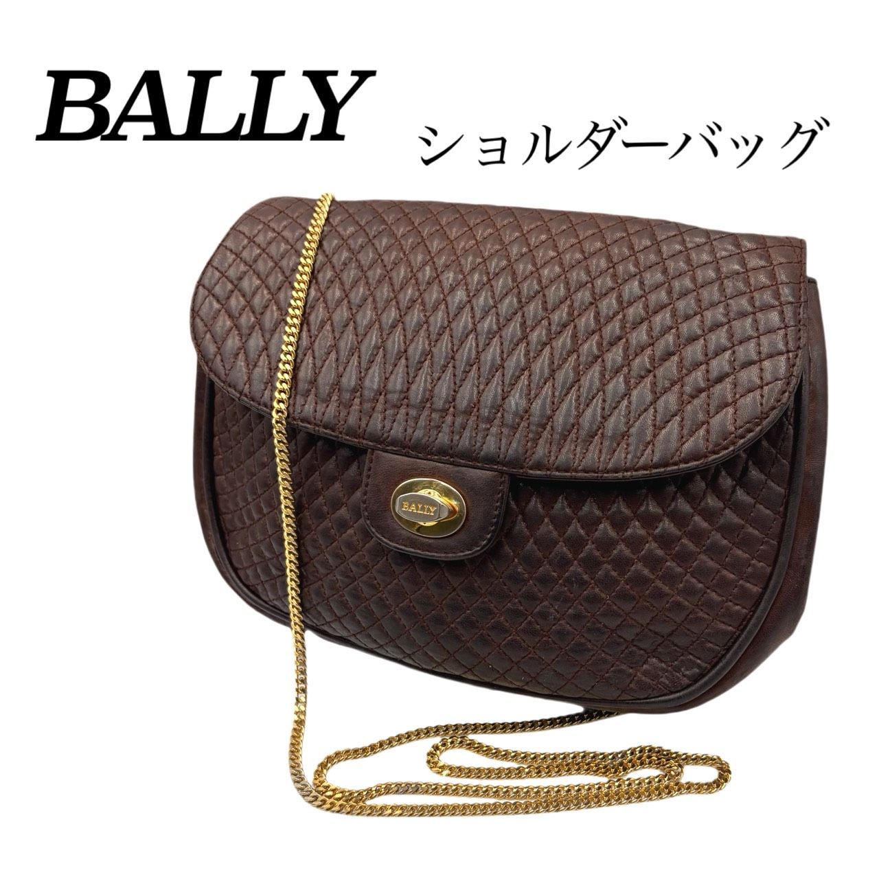 希少】バリー ヴィンテージ レザー ショルダーバッグ 黒×茶 【公式通販】