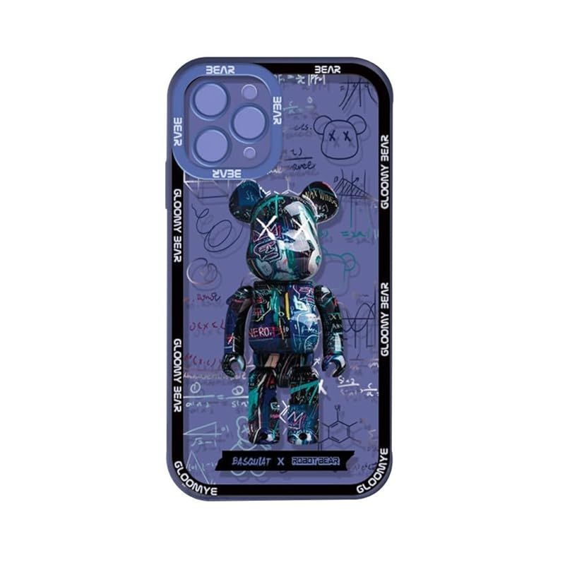 【新品】 Arpe カウズ ベアブリック スマホケース TPU iPhone 17 用 ケース 可愛い アイフォン 17 用 ケース 透明な （6.3インチ) 傷つきにくさを向上（黒）
