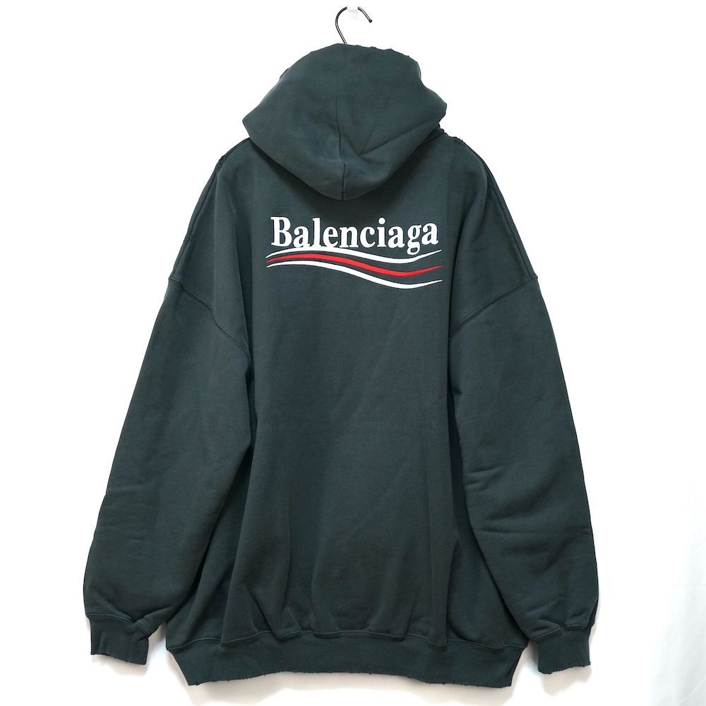 バレンシアガ ダメージ加工 BALENCIAGA ダメージ加工 ブラック Tシャツ