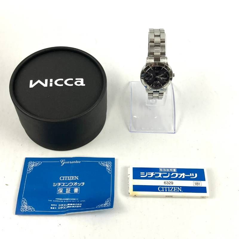 稼働品 新品電池交換済み 箱付き CITIZEN シチズン Wicca ウィッカ 