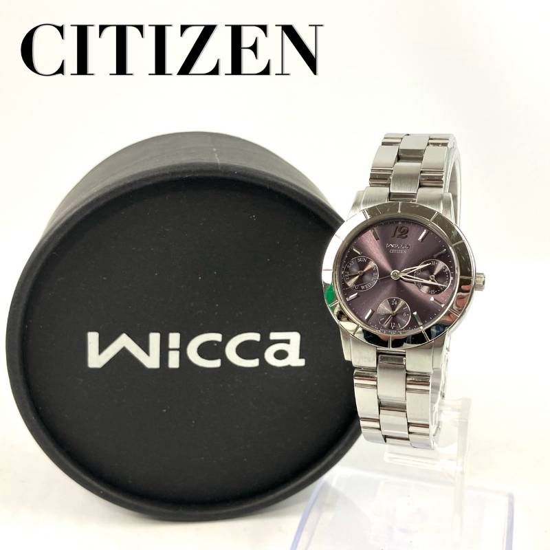 稼働品 新品電池交換済み 箱付き CITIZEN シチズン Wicca ウィッカ 