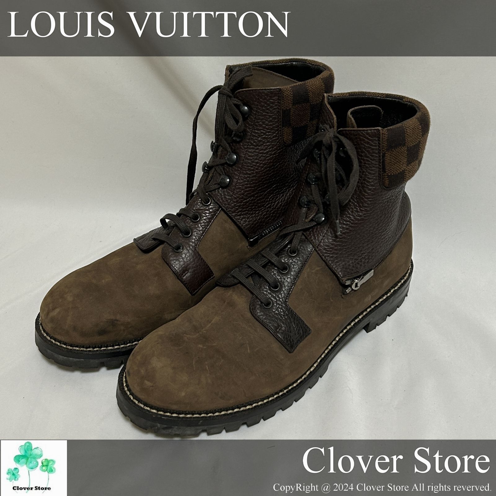 価格交渉お気軽にどうぞ！ ！ 【美品Aランク】 LOUIS VUITTON ルイ・ヴィトン ブーツ 27.5cm サイズ8.5 ブラウン