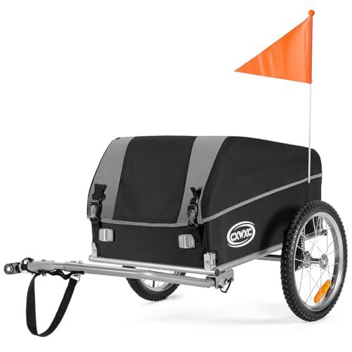 CXWXC サイクルトレーラー サスペンション付き 折りたたみ式 防水カバー付き 自転車 トレーラー 耐荷重40kg リアカー (CX-20218)【送料無料】【☆Yuki☆Shop】