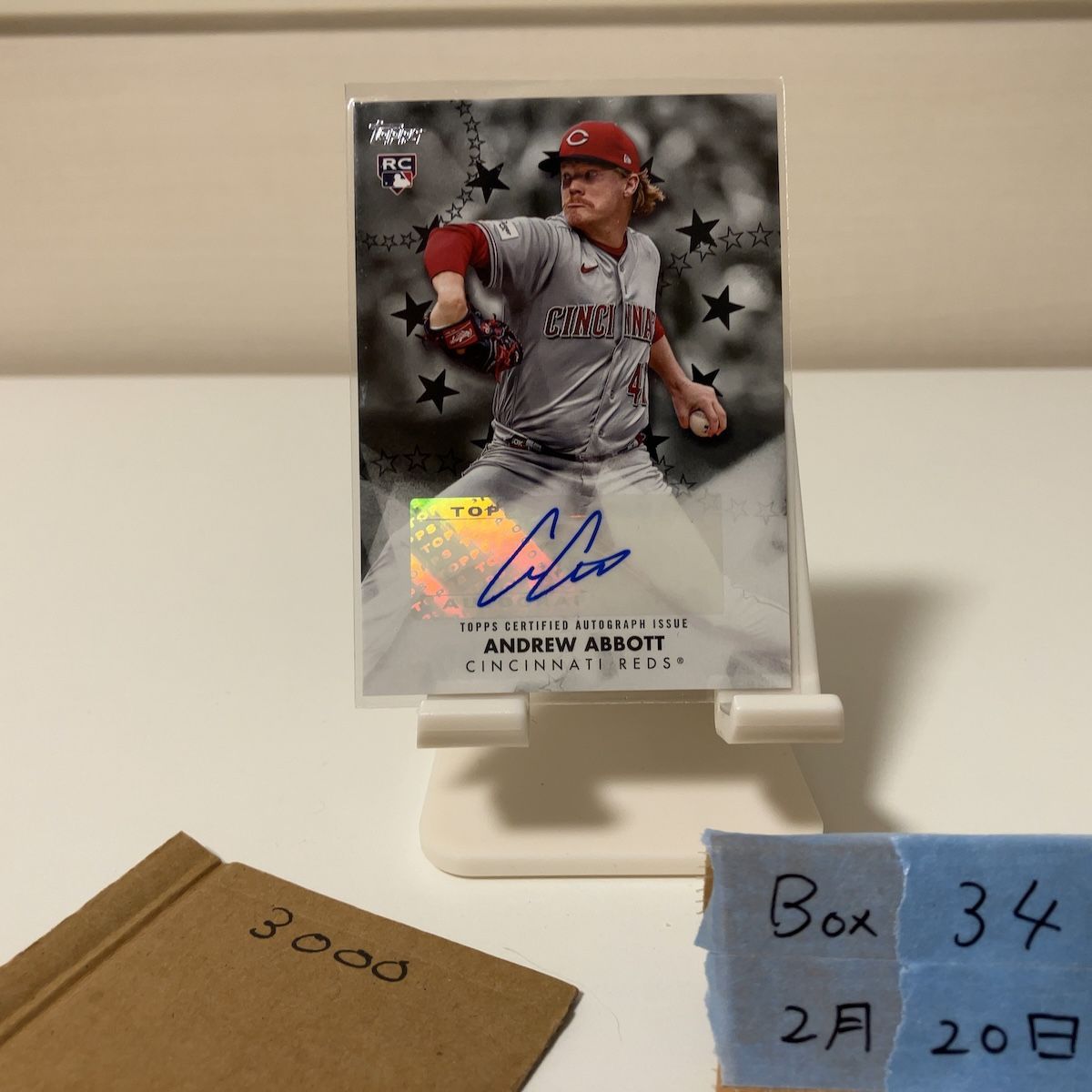 2024 Topps Andrew Abbott 120/199 直筆サインカード Cincinnati Reds