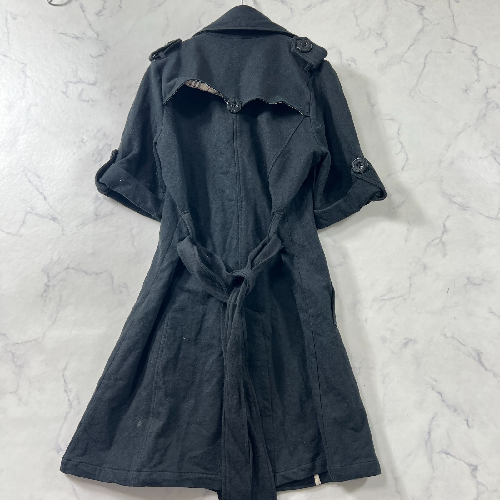 【未使用品】Burberryの半袖トレンチコートワンピース バーバリーブルーレーベル ワンピース トレンチコート 半袖 ノバ
