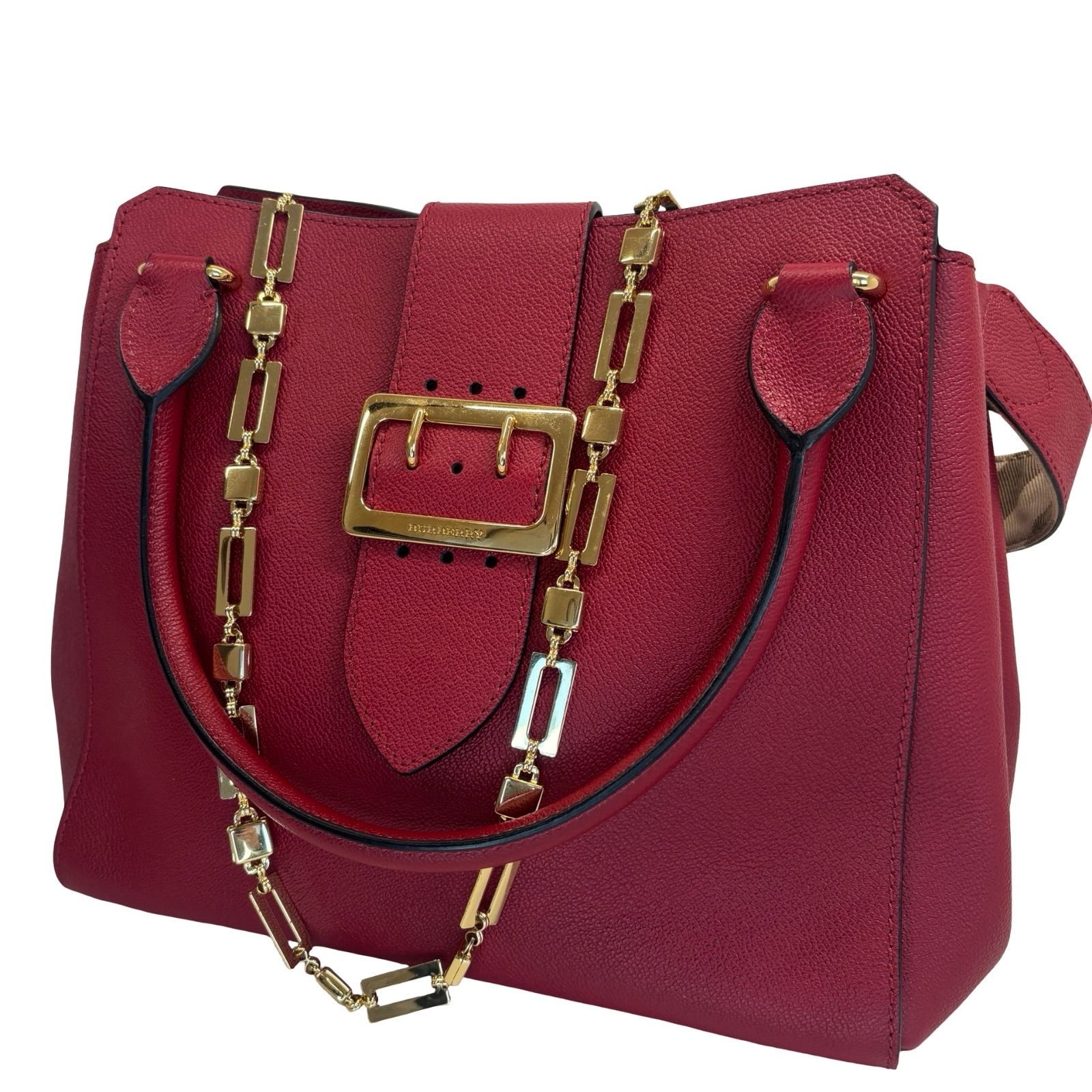 BURBERRY バーバリー カーフレザー ノヴァチェック 2Way ショルダー 