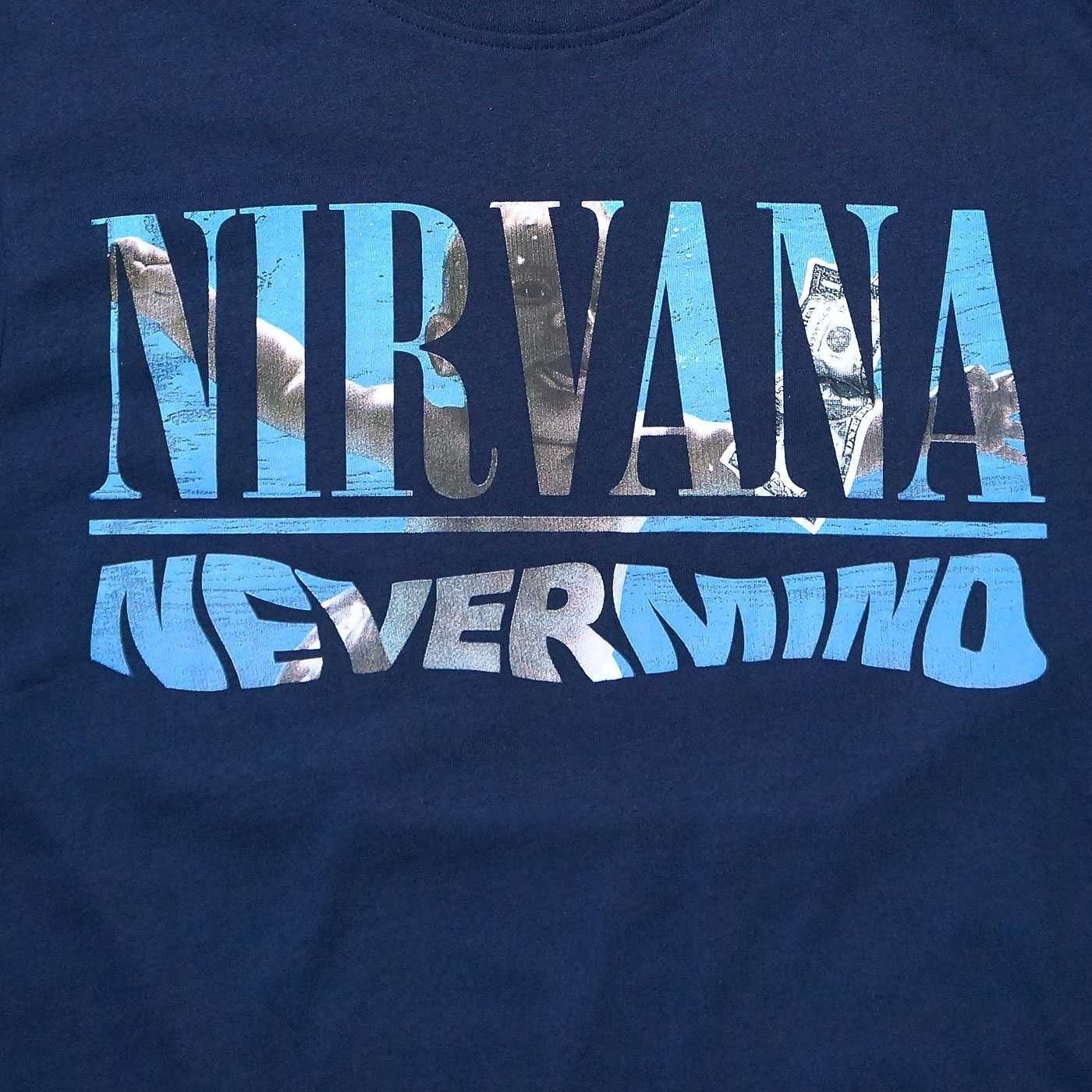 新品 公式 NIRVANA Tシャツ Nevermind ネイビー 紺 ニルヴァーナ 