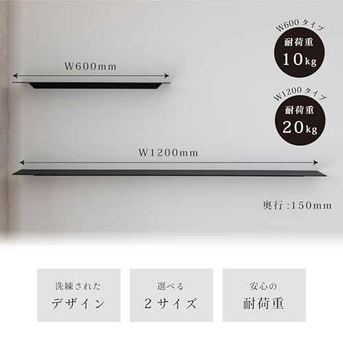 棚・ラック・シェルフ 【開封・未使用】 スチールシェルフ ウォール
