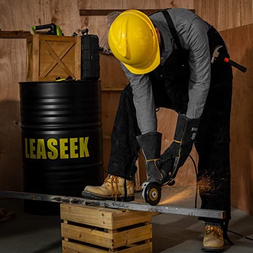 新品 [LeaSeek] レザー溶接エプロン スプリットレッグメンズと