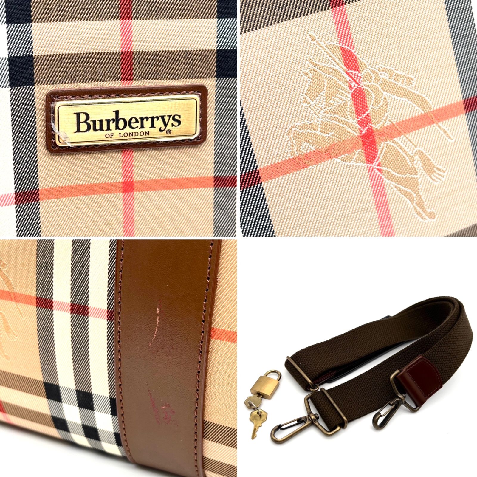 極美品・廃盤 BURBERRY バーバリー 2way ボストンバッグ ノバチェック