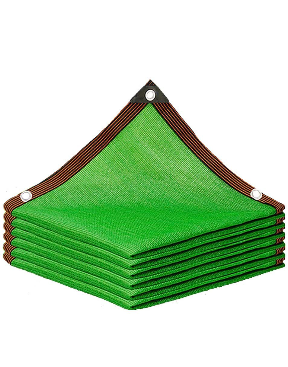 遮光ネット 日よけ シェード オーニング 防塵 目隠し UVカット ベランダ カーポート バルコニー (緑, 4m×9m) [緑] [4m×9m]