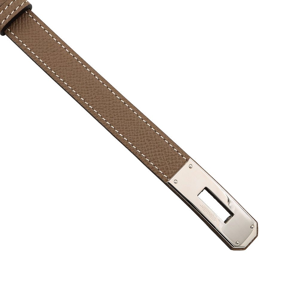 エルメス ケリーベルト エトゥープ/シルバー金具 エプソン U刻印