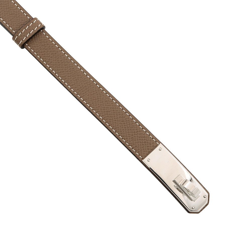 エルメス ケリーベルト エトゥープ/シルバー金具 エプソン U刻印