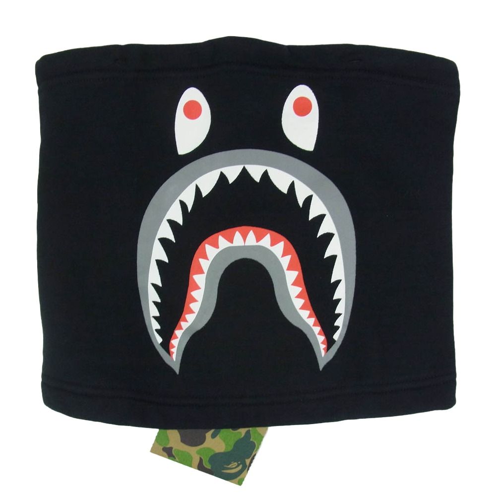 APE WGM シャークデザイン ネックウォーマー A BATHING APE アベイシングエイプ 1E70182044 SHARK NECK WARMER