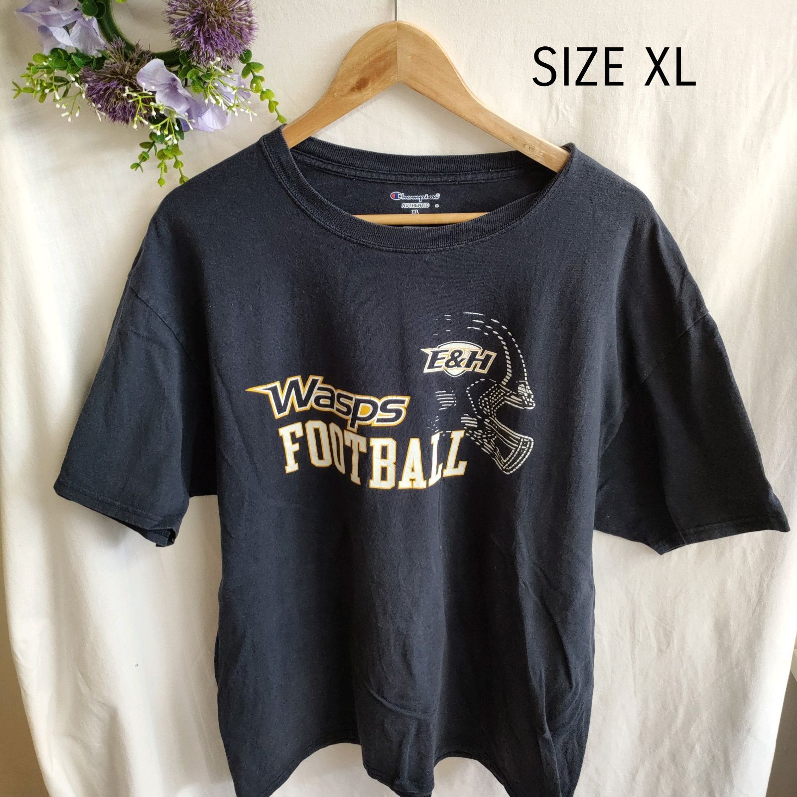 Champion ネイビー フットボールシャツ LARGE 【公式通販】