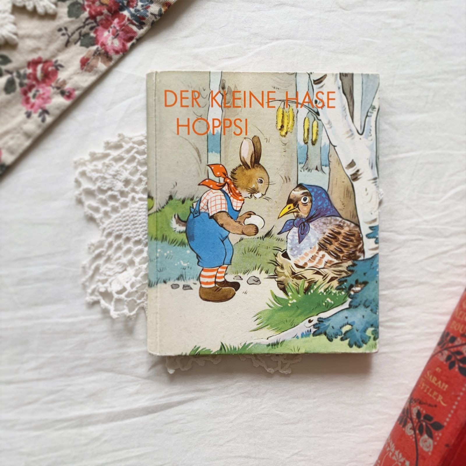 NO.346 希少 古書 アンティーク 洋書 ドイツ絵本 児童書 イースター 1961年 イースターのお話が描かれた小さなビンテージ絵本 洋書 ドイツ