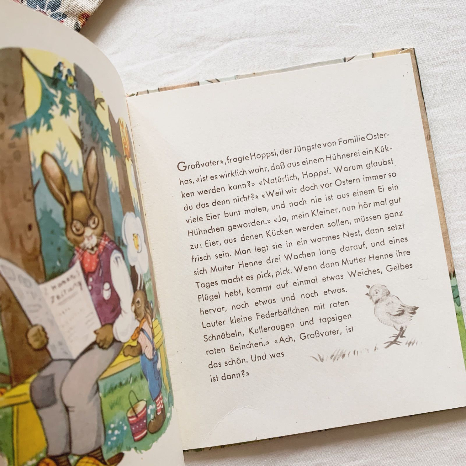 1961年 イースターのお話が描かれた小さなビンテージ絵本 洋書 ドイツ