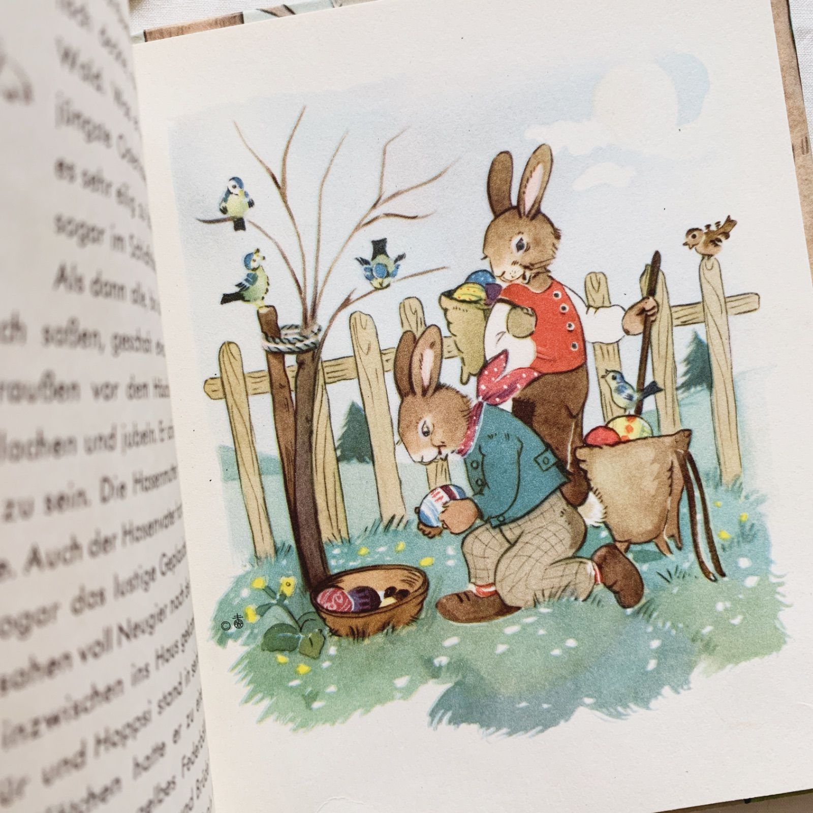 1961年 イースターのお話が描かれた小さなビンテージ絵本 洋書 ドイツ